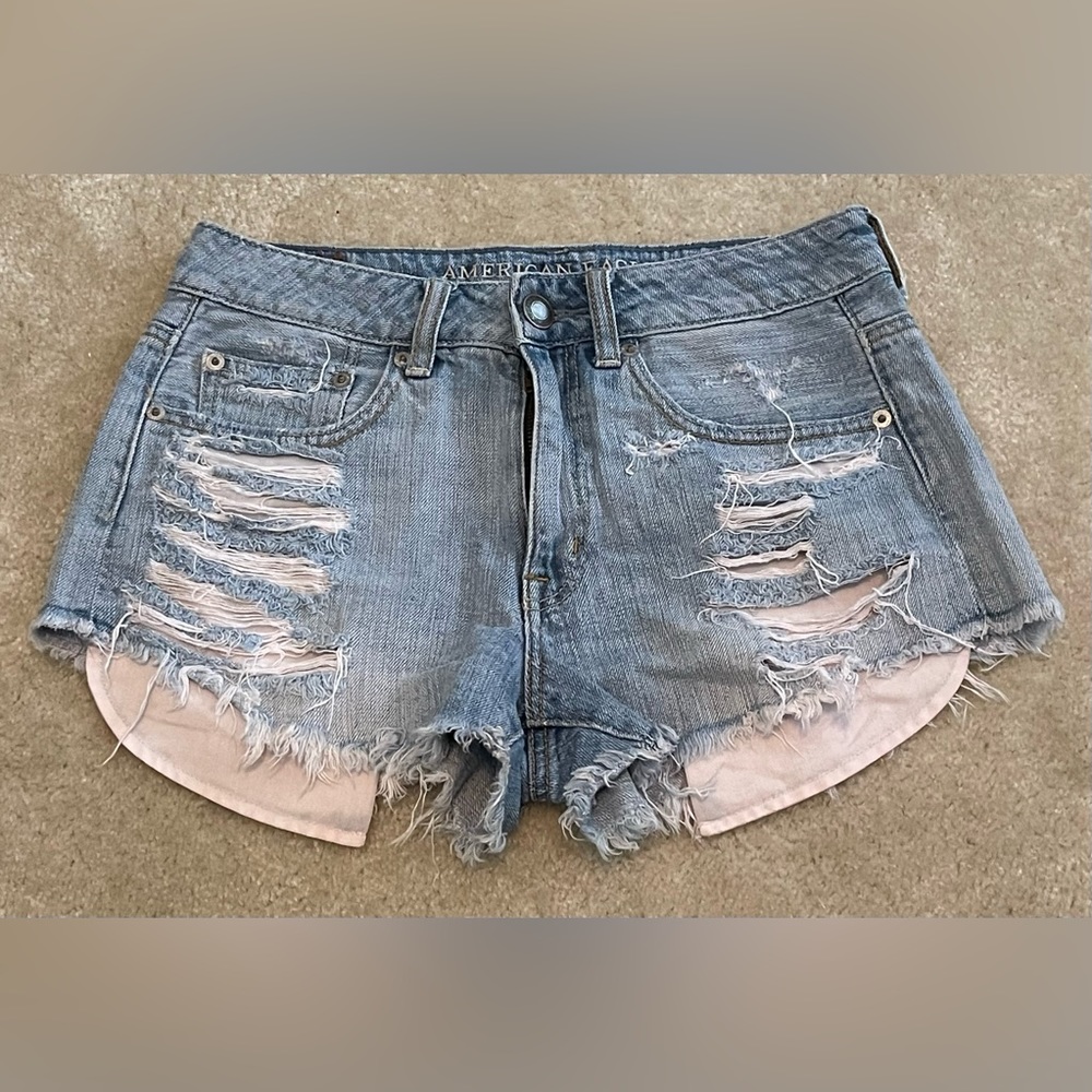 American Eagle Outfitters - Hi Rise Festival - Size 2 Denim Shorts